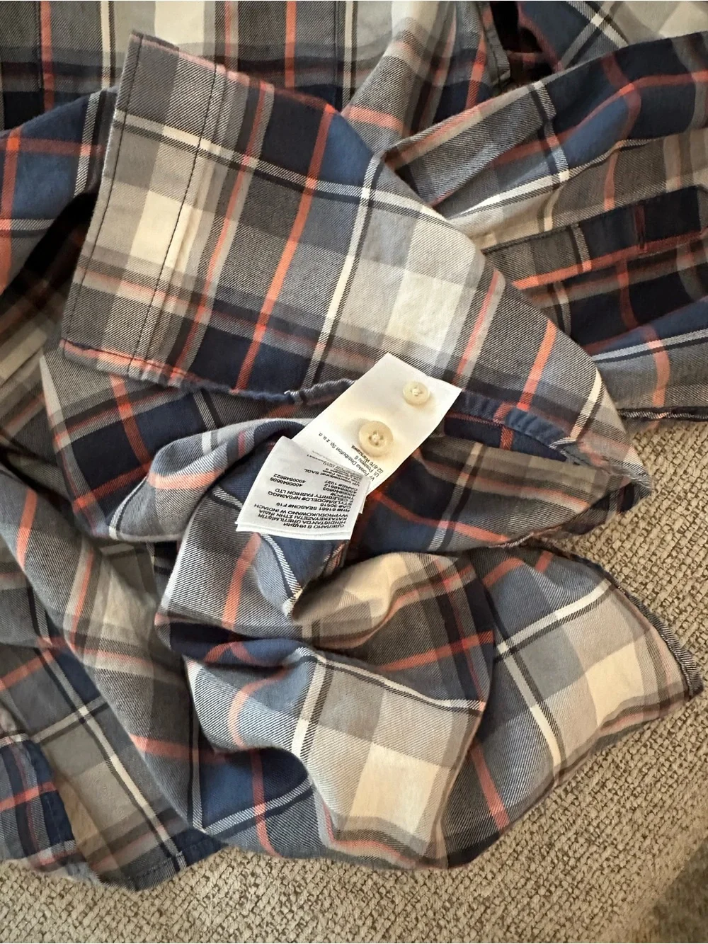 The North Face Men’s Blue Plaid Button-Up Shirt